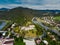 .Aerial view over Szczawnica town in Pieniny, Poland