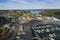 Aerial View Over The Town and Waterfront of Kodiak Alaska