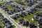 Aerial view over townhouses