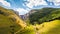 Aerial view over Turda Gorges - Cheile Turzii next to Cluj-Napoca in Romania during a summer day.