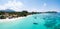 Aerial View Over Water Ko Lipe Beach Thailand