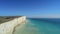 Aerial view over the White Cliffs at the English South coast