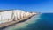 Aerial view over the White Cliffs at the English South coast