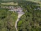 Aerial view overlooking the Schoorls dune in Schoorl. Province of North Holland in the Netherlands