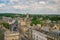 Aerial view of the Oxford cityscape