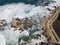 Aerial View of Pacific Ocean and Monterey Coastline