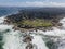 Aerial View of Pacific Ocean and Monterey Peninsula