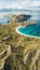 Aerial view Padar island in Komodo National Park