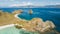 Aerial view Padar island in Komodo National Park