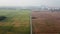 Aerial view of paddy field farm at Permatang Pauh