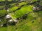 Aerial view of Paddy field at rural village