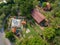 Aerial view Pagoda of Wat Phra That Bang Phuan is the old temple in Nongkhai of Thailand