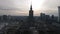 Aerial view Palace of Culture and Science in Warsaw, Poland.