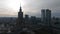 Aerial view Palace of Culture and Science in Warsaw, Poland.