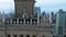 Aerial view Palace of Culture and Science in Warsaw, Poland.