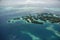 Aerial view of Palau\'s famous Seventy Islands