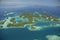 Aerial view of Palau\'s famous seventy islands