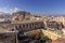 Aerial view of Palermo with old houses, churchs and monuments, Sicily, Italy