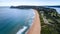 Aerial view of Palm Beach peninsula Sydney Australia