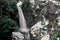 Aerial view of palovit waterfall in winter season