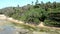 Aerial view of Panama canal pacific coastline