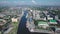 Aerial view. Panorama of the city of Kaliningrad, summer sunny day.