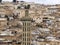 Aerial view panorama of the Fez el Bali medina Morocco. Fes el Bali was founded as the capital of the Idrisid dynasty between 789