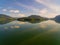 Aerial view, panorama from Mondsee, Austria, OberÃ¶sterreich, Salzkammergut,