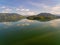 Aerial view, panorama from Mondsee, Austria, OberÃ¶sterreich, Salzkammergut,