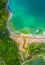 Aerial view panorama Phromthep cape and wind tubine viewpoint.