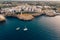 Aerial View panorama of town Polignano a Mare