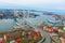 Aerial view of the panorama of Vladivostok