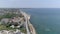 Aerial view of the panoramic sea of Mazara del Vallo in the province of Trapani, Sicily