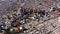 Aerial view of a panoramic view of the city of Bogota. Top view.