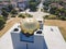 Aerial view of Pantheon of National Revival Heroes in Ruse, Bulgaria