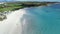 aerial view of paradisiac beach, sa coma, mallorca balearic islands