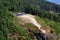 Aerial View of Paragliding Launch on top of Woodside Mountain in Harrison Mills.