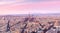 Aerial view of Paris at sundown, France