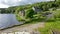 Aerial view of Parke's Castle, in County Leitrim, Ireland.