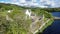 Aerial view of Parke's Castle, in County Leitrim, Ireland.