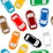 Aerial view parking with lots of multicolored cars
