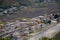 Aerial view of Paro town. Paro state of Bhutan