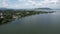 Aerial view of Pasak Chonlasit Dam in Lopburi, thailand
