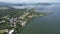 Aerial view of Pasak Chonlasit Dam in Lopburi, thailand