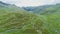 Aerial view of pass FlÃ¼ela in the Swiss Alps