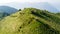 Aerial view of a path leading to Monte Boletto, Alps, near Lake Como. Como, Brunate, Lombardy, Italy