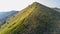 Aerial view of a path leading to Monte Boletto, Alps, near Lake Como. Como, Brunate, Lombardy, Italy