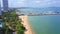 Aerial view of Pattaya Beach in Thailand