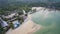 Aerial view of payam island sea beach in ranong province andaman