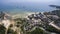 Aerial view of payam island sea beach in ranong province andaman